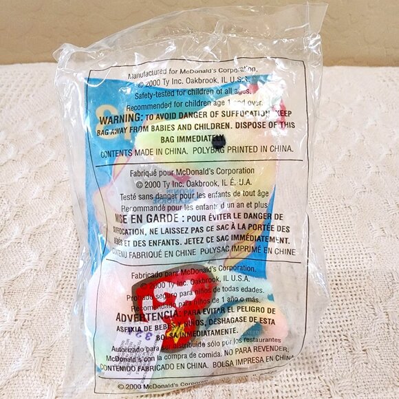 2000 TY TEENIE BEANIE BABIES McDonalds Happy Meal NEON THE SEAHORSE #13 NIP Plus - Picture 1 of 6